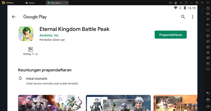 cara prapendaftaran eternal kingdom battle peak di emulator
