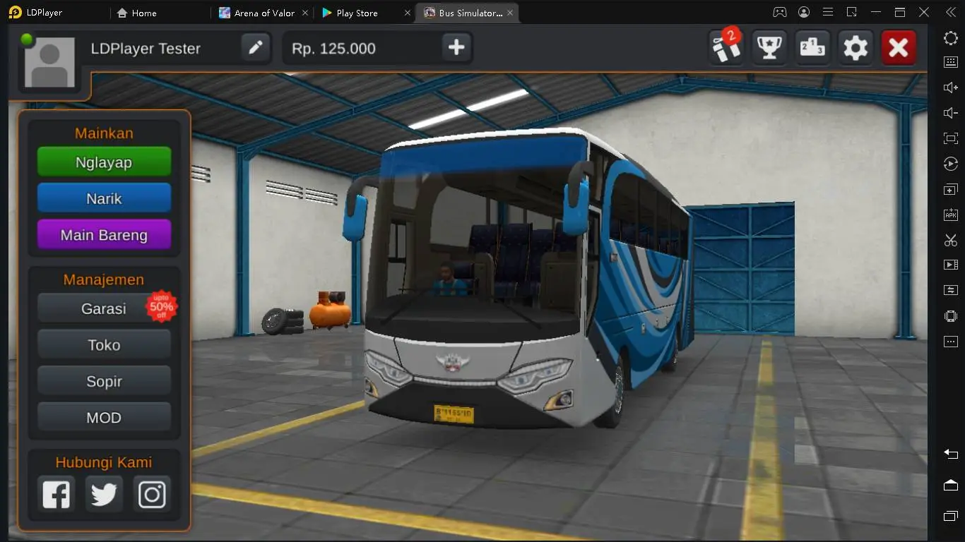 Mainkan Bus Simulator Indonesia di PC bersama Bang Windah Basudara Menggunakan Emulator LDPlayer