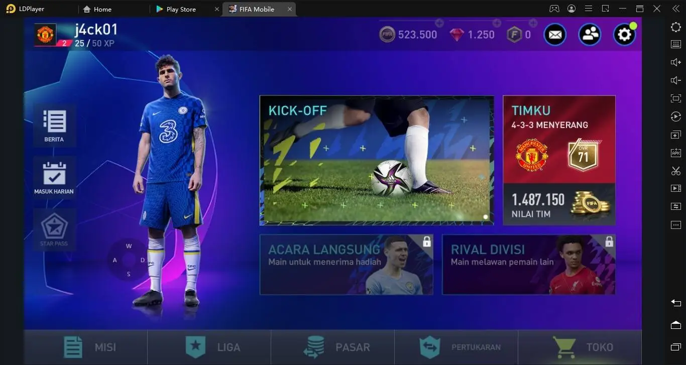 download dan install fifa mobile di emulator ldplayer