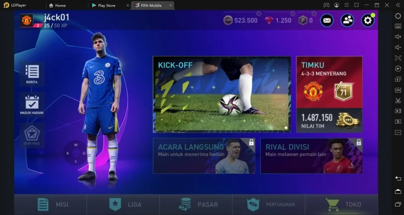 download dan install fifa mobile di emulator ldplayer