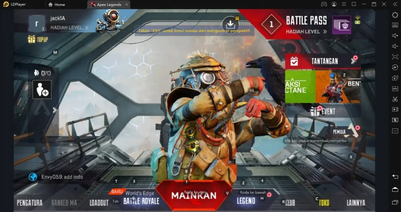 main apex legends mobile di pc dengan emulator ldplayer