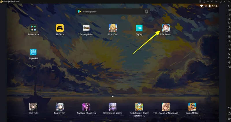 cara main rov di emulator