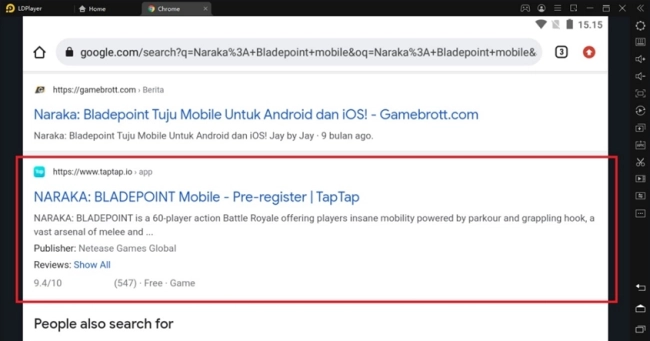 pre register Naraka: Bladepoint taptap emulator ldplayer
