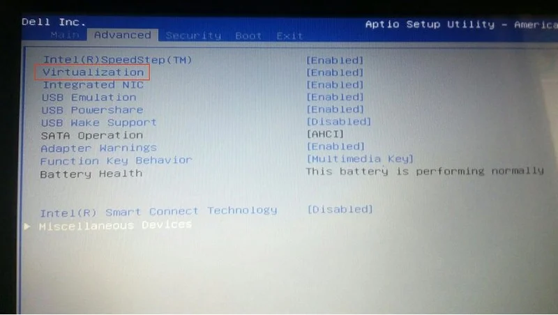 Aktifkan Teknologi Virtualisasi (VT) di desktop dan laptop Dell