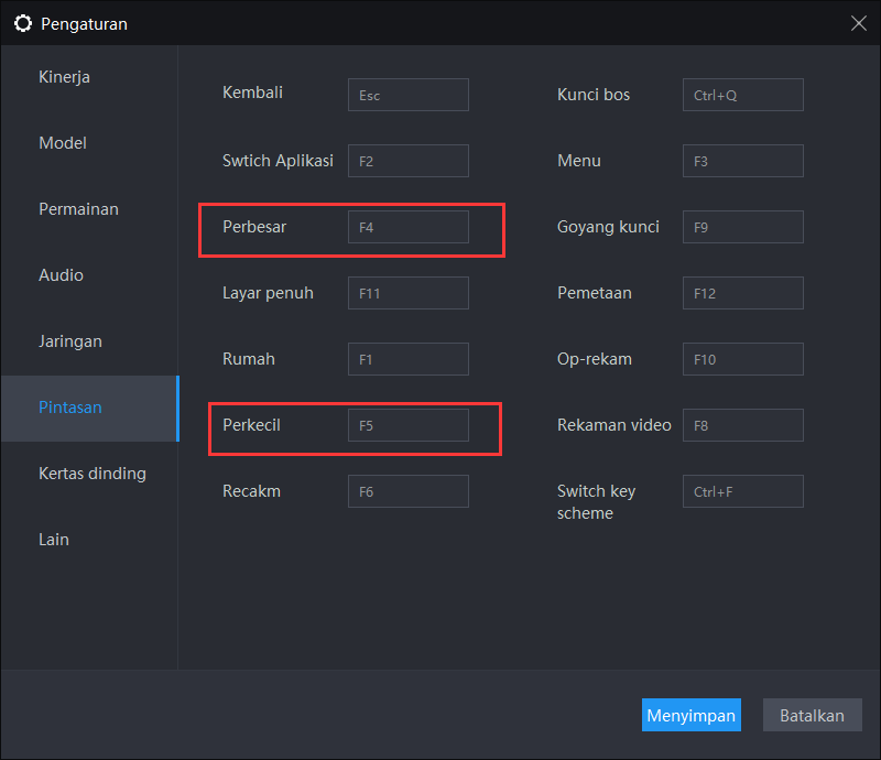 Cara menggunakan dua jari untuk mengontrol layar game