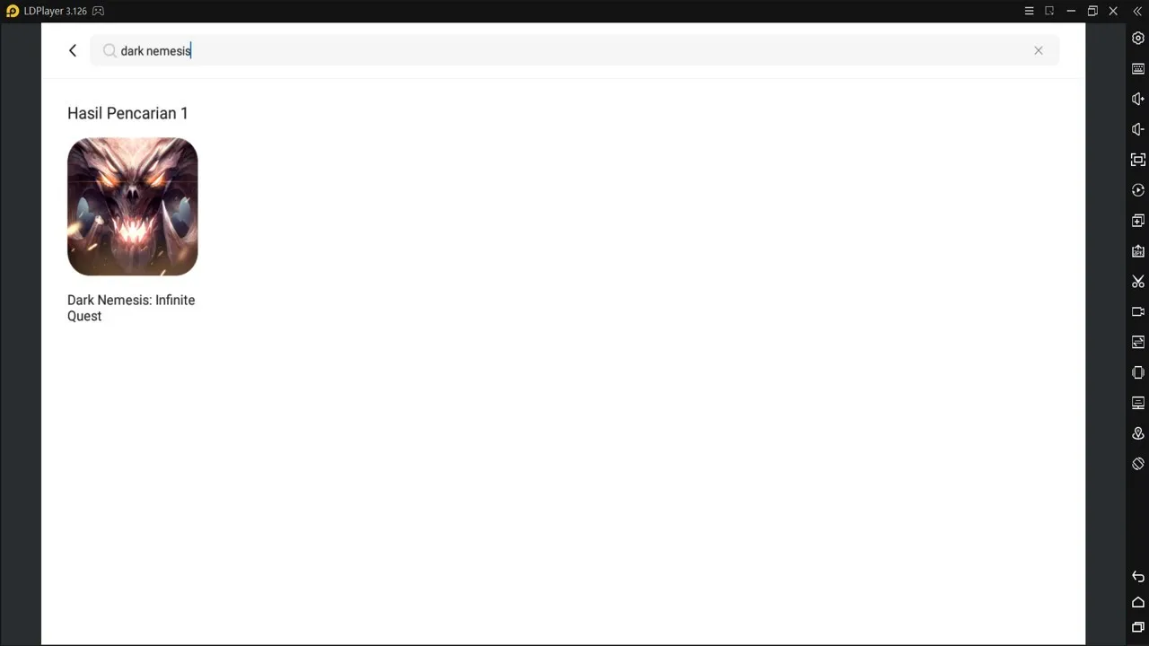 cari game darik nemesis infinite quest di emulator ldplayer