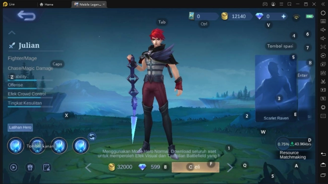 Mainkan Scarlet Raven - Julian di Emulator LDPlayer