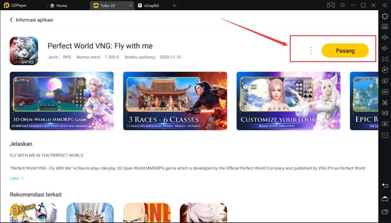 Emulator PC Terbaik untuk Perfect World VNG: Fly with me