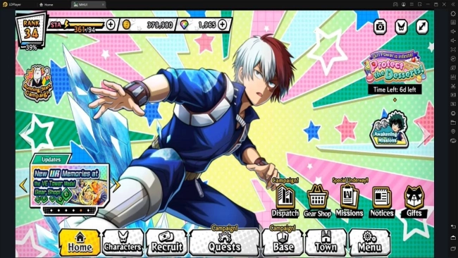 main my hero ultra impact di emulator ldplayer