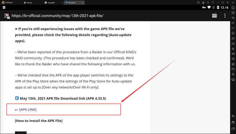 Bagaimana cara mengunduh dan menginstal paket instalasi khusus emulator Kings Raid?