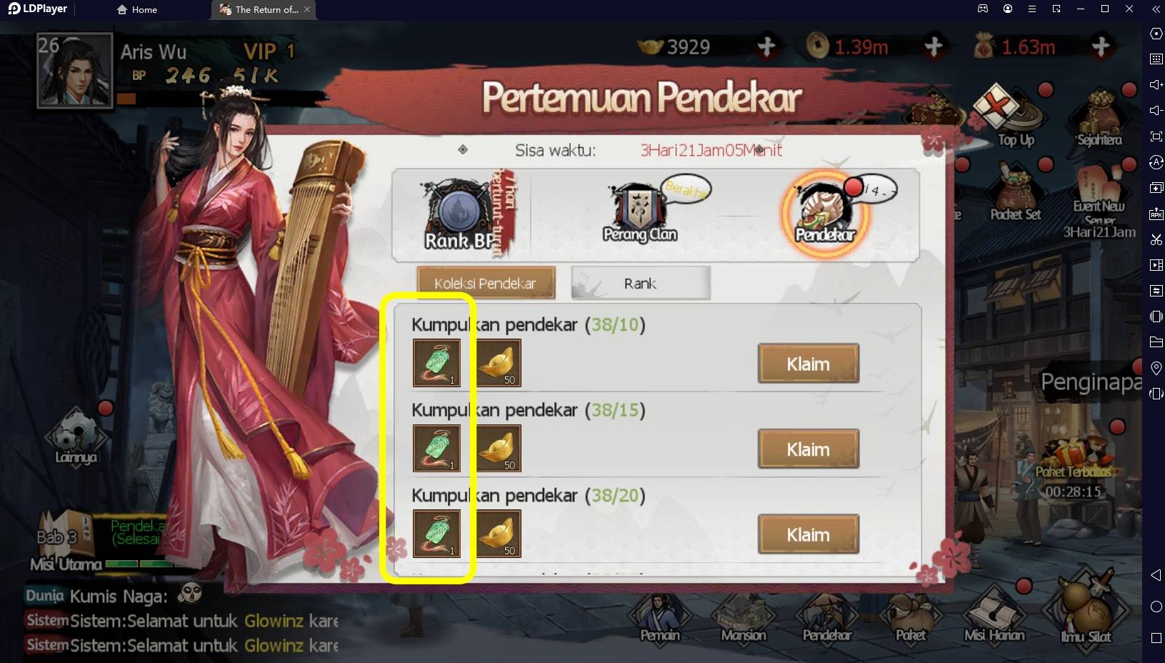 Panduan Advanced RPG The Return of Condor Heroes, Bisa AFK Juga!