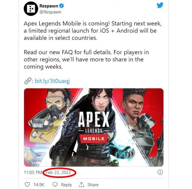 [Berita Game] Apex Legends Mobile Siap Dirilis tanggal 28 Februari Nanti?!