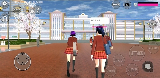 Bermain Game Open World, SAKURA School Simulator di PC!