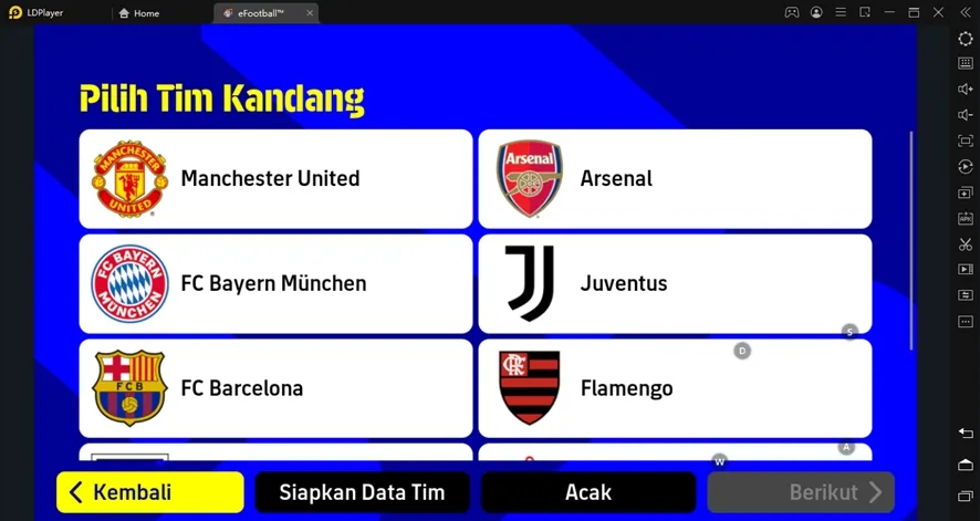 pilihan tim club di efootball 2022 limited terbatas