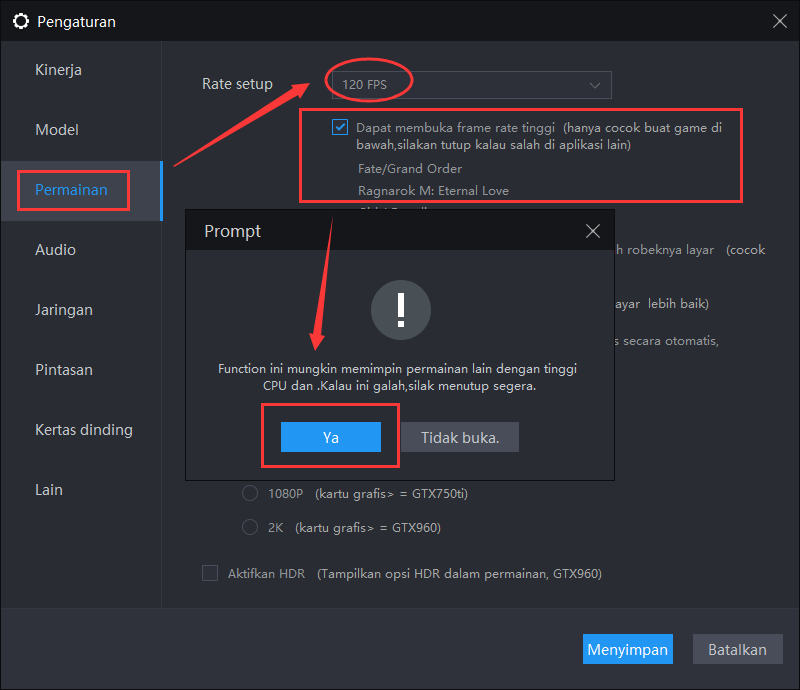 Cara Mengaktifkan 120 FPS untuk Punishing: Gray Raven di PC