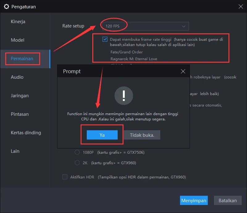 Cara Mengaktifkan 120 FPS untuk Punishing: Gray Raven di PC