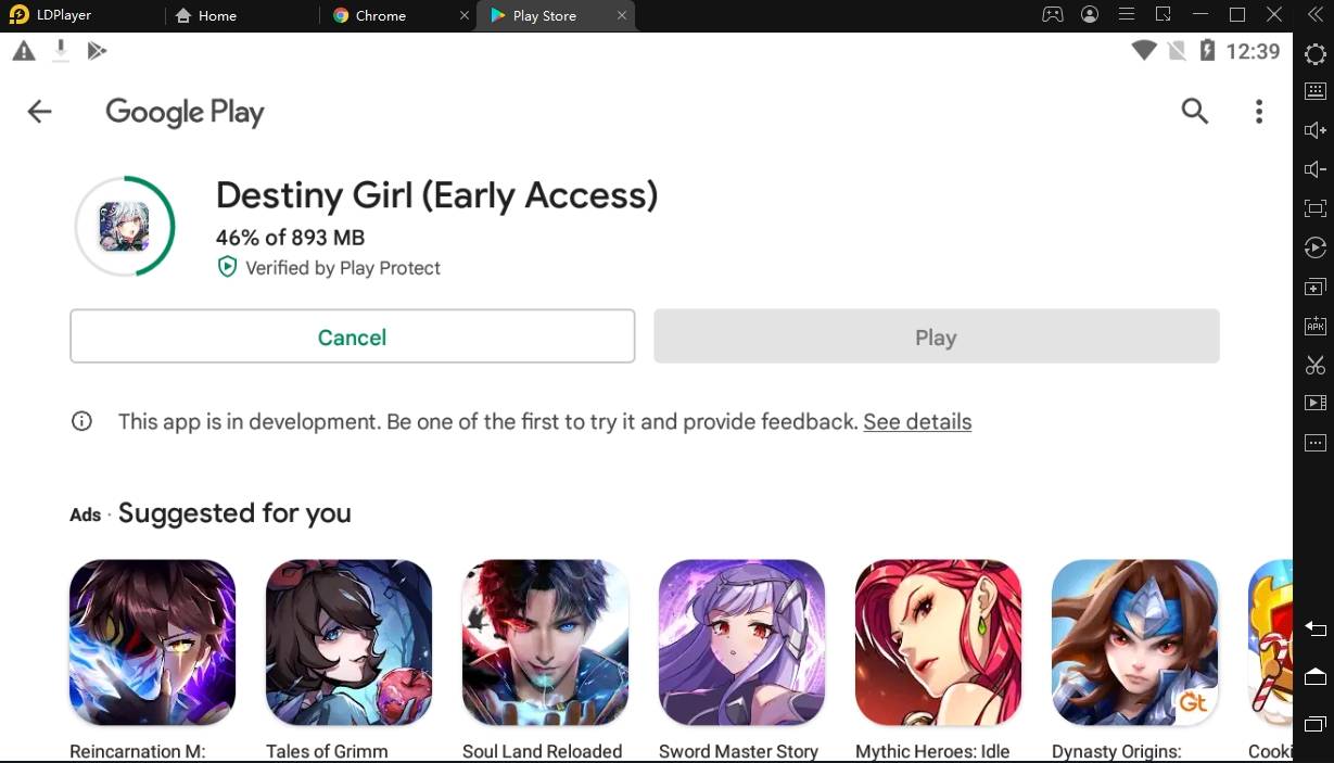 cara main game destiny girl tahap cbt di  emulator android, ldplayer