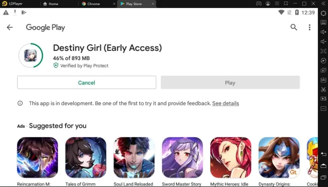 cara main game destiny girl tahap cbt di emulator android, ldplayer
