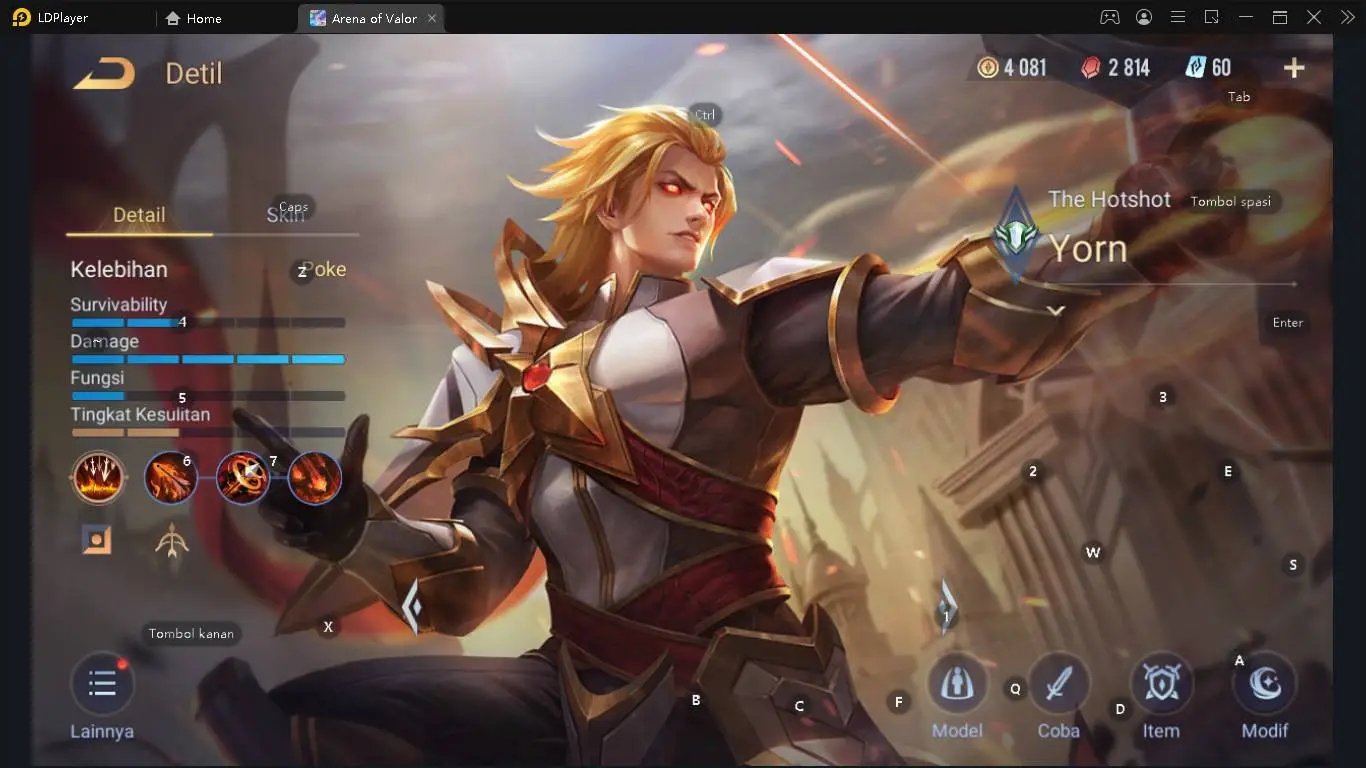 Gunakan Build Archer game Arena of Valor Terbaik pada Patch 2706 di PC menggunakan Emulator LDPlayer!