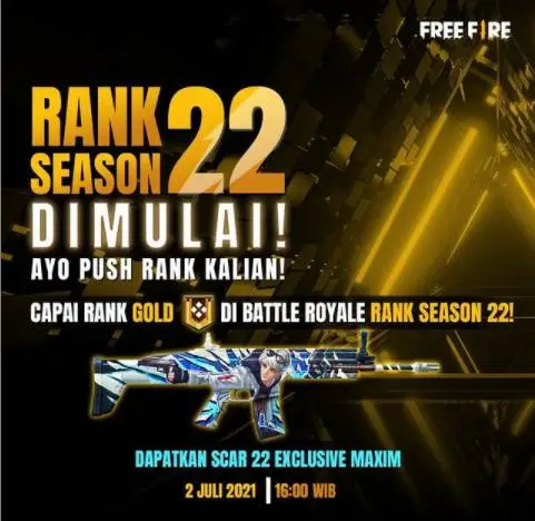 CATAT! BERIKUT HAL PENTING TERKAIT FREE FIRE RANK SEASON 22