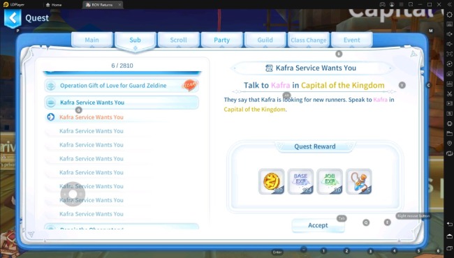 Menyelesaikan Side Quest Ragnarok V: Returns di Emulator LDPlayer