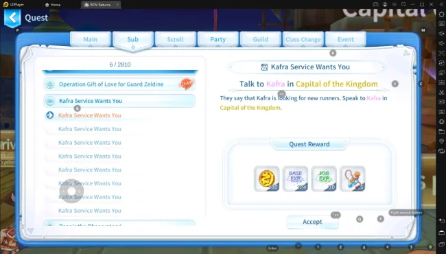 Menyelesaikan Side Quest Ragnarok V: Returns di Emulator LDPlayer