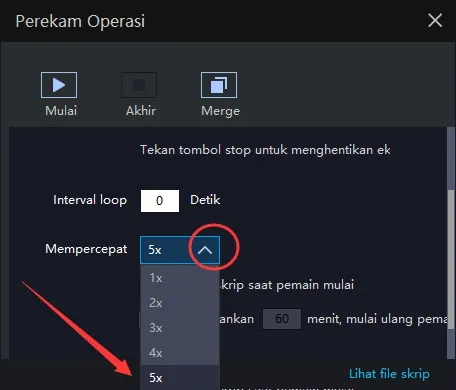 Panduan Pengguna - Cara Menggunakan Perekam Operasi untuk Menulis Skrip