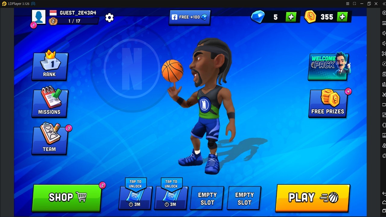 ulasan review main mini basketball di emulator ldplayer