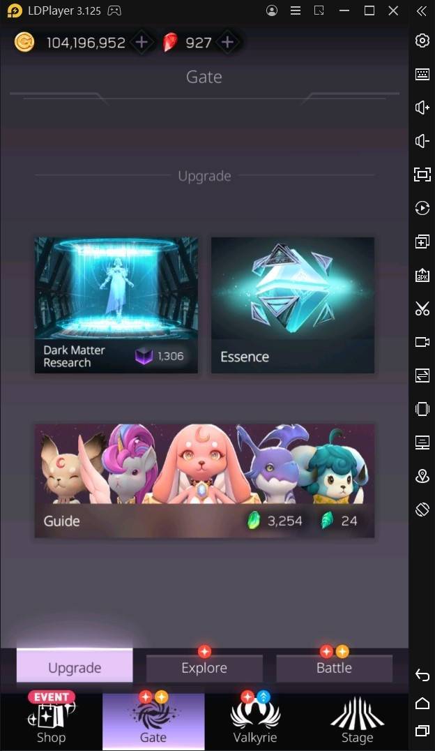 tips upgrade dark matter research di game Valkyrie rush