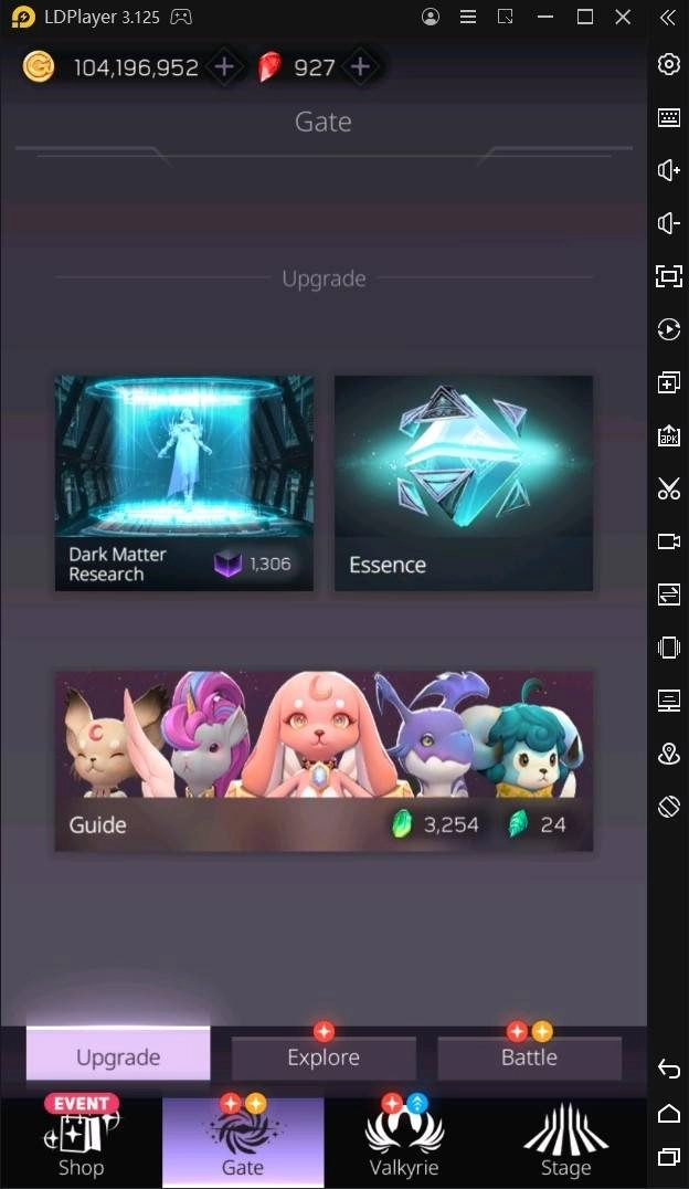 tips upgrade dark matter research di game Valkyrie rush