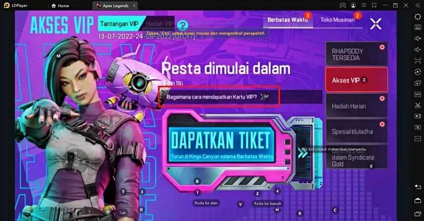 cara main apex legends mobile di pc laptop emulator ldplayer