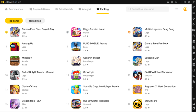 Versi stabil LDPlayer V3.0: jalankan game seluler di PC