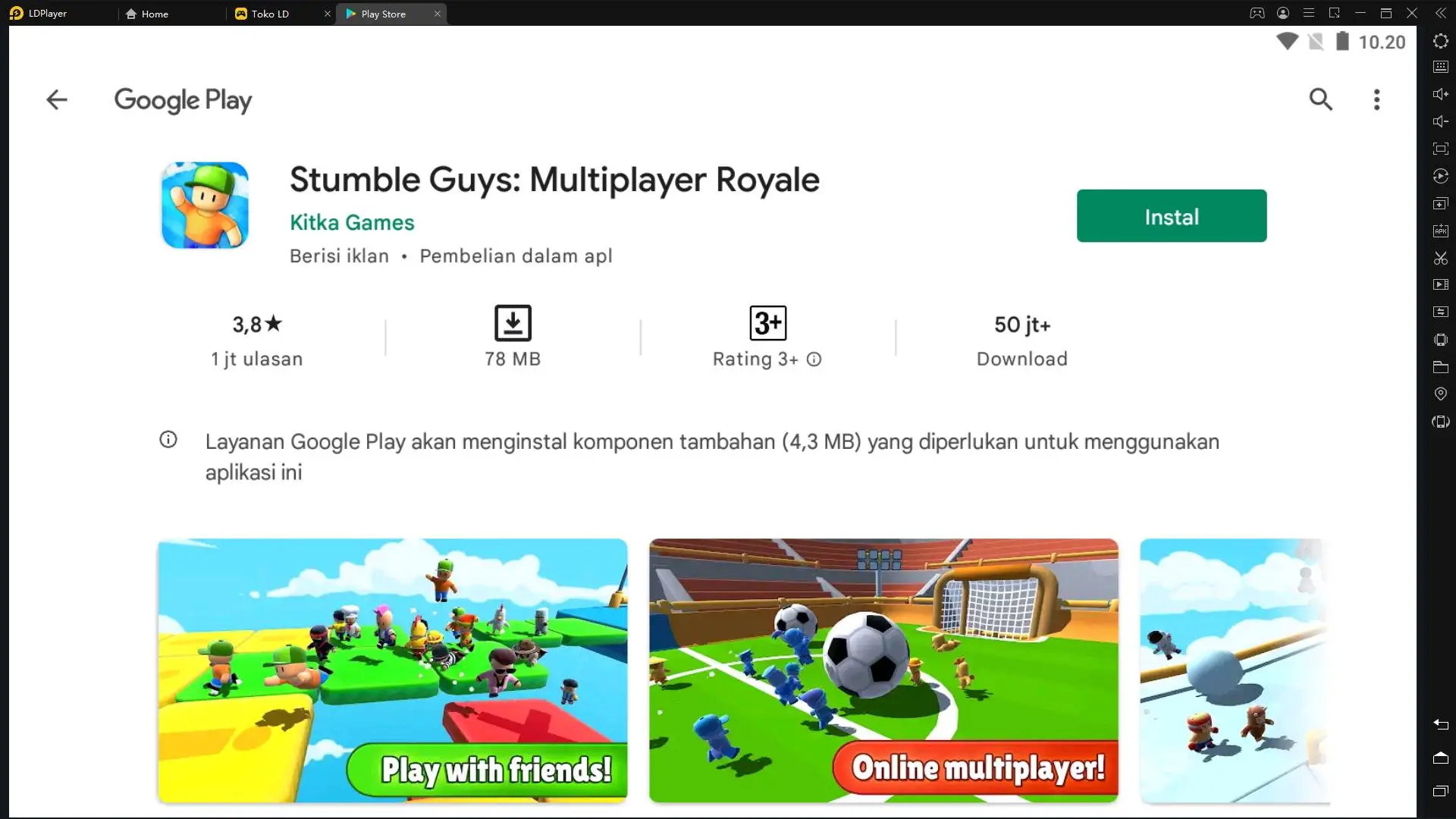 Cara Mendownload Stumble Guys di Emulator LDPlayer