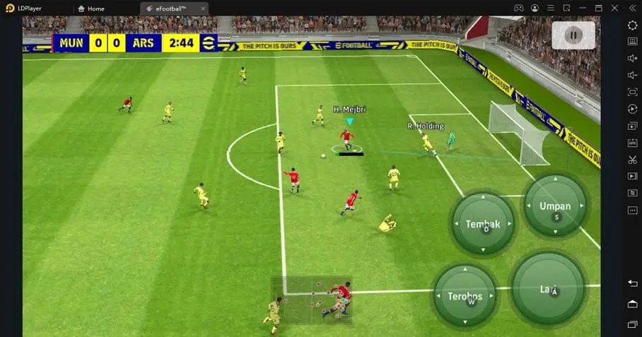 cara main efootball 2022 di pc emulator ldplayer