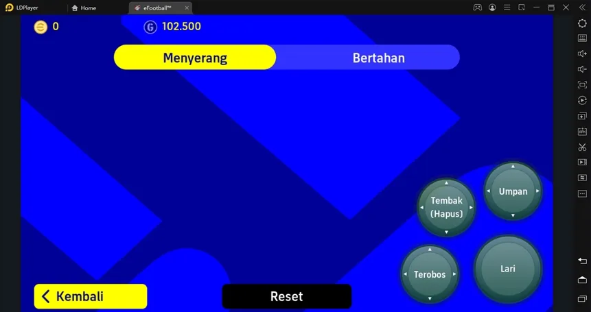 pemetaan tombol efootball emulator ldplayer pc keyboard