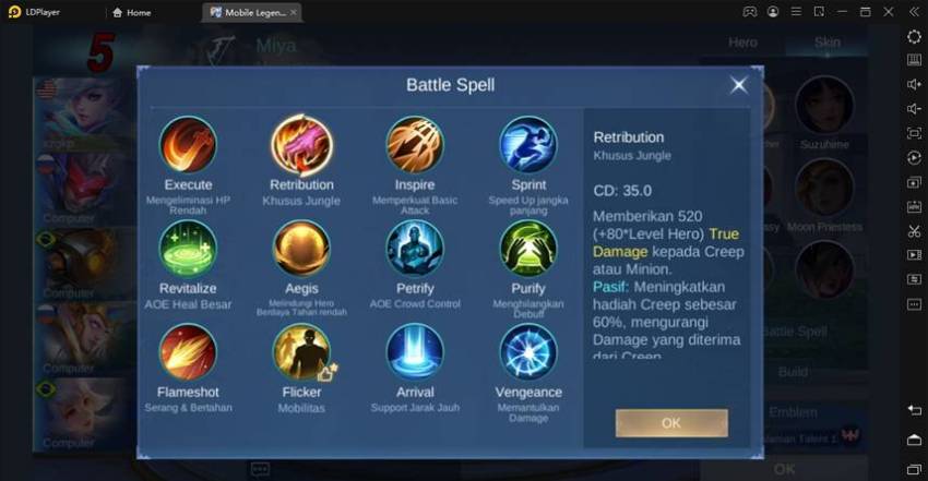 Rekomendasi Battle Speel Granger di Mobile Legends