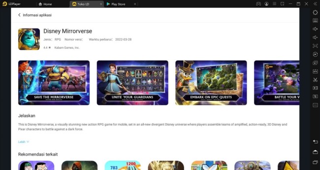 cara main game android di emulator ldplayer