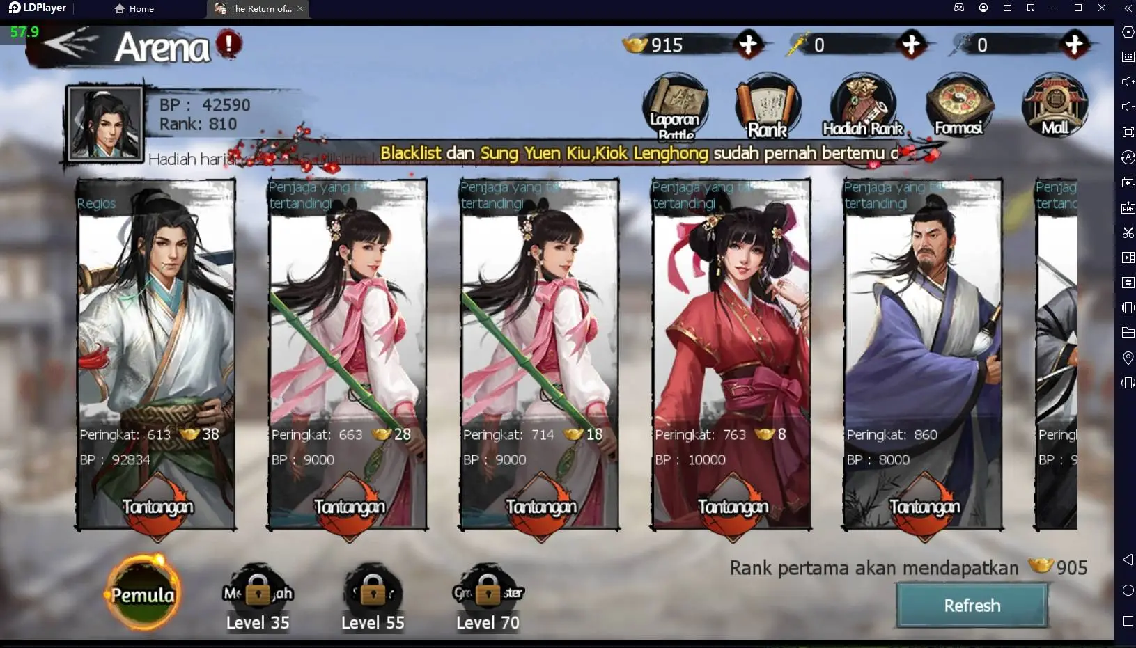 Panduan Pemula Cepat Naik Level The Condor of Heroes di PC/Laptop Pakai Emulator LDPlayer 9