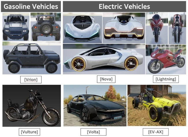 kendaraan pubg new state gasoline electric vehicles
