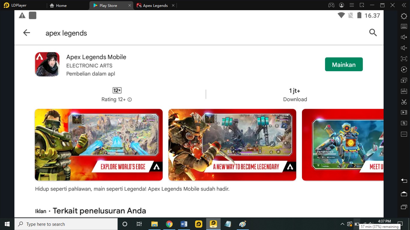 download dan install apex legends mobile di emulator ldplayer
