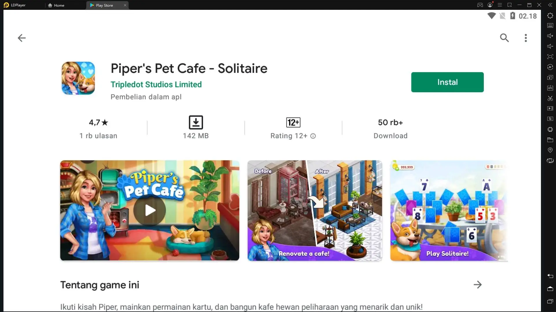 [Review]Pipers Pet Cafe – Solitaire: Buatlah Cafe Hewan Lucumu Sambil Bermain Kartu! 