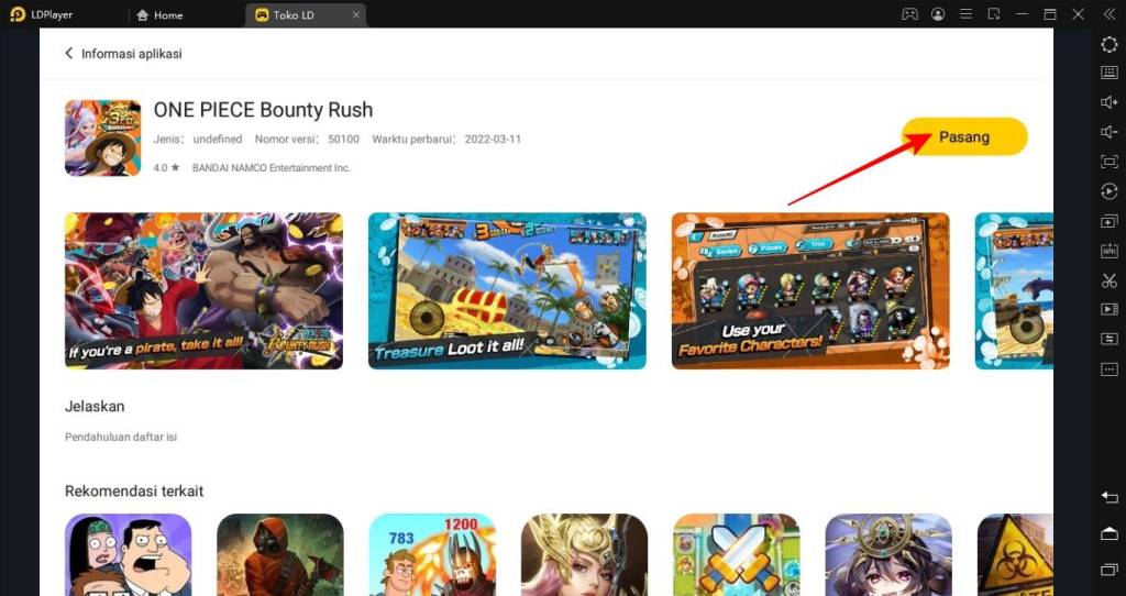 cara download game anime di emulator ldplayer