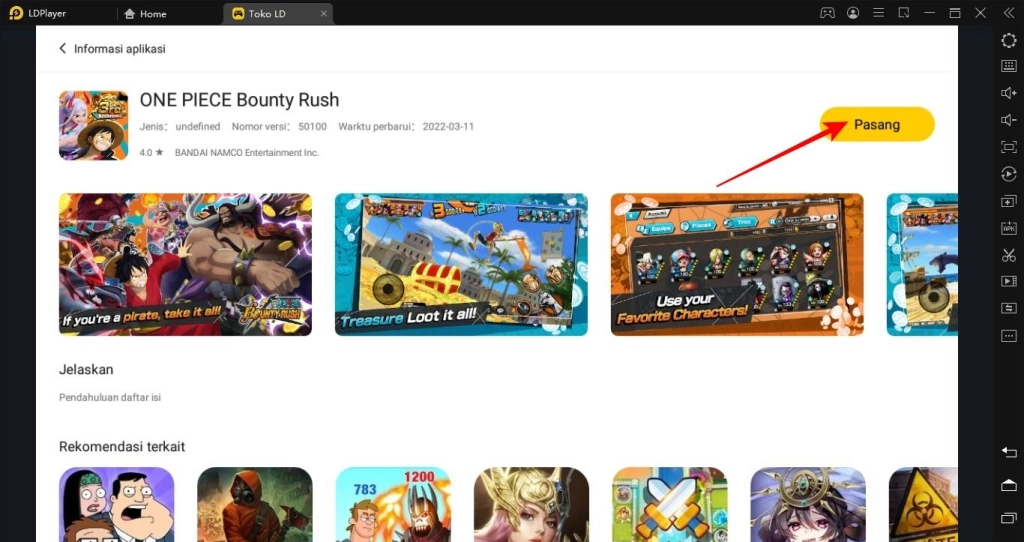 cara download game anime di emulator ldplayer