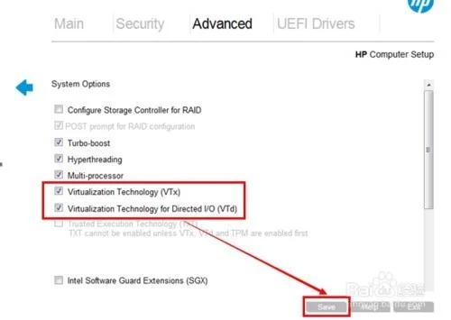 HP(エイチピー)パソコンでVTを有効する方法
