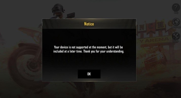  배그 'device is not supported at the moment '오류 해결법
