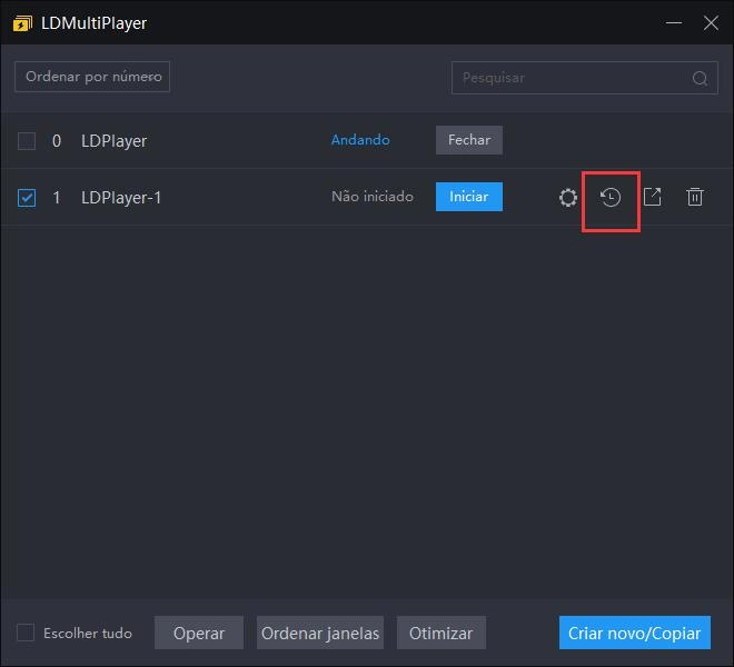 Como fazer backup e restauração no emulador ?