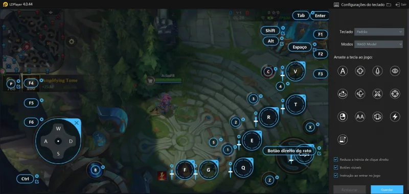 Introdução do teclados de League of Legends: Wild Rift
