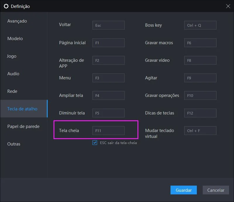 Como definir tela completa no LDPlayer?