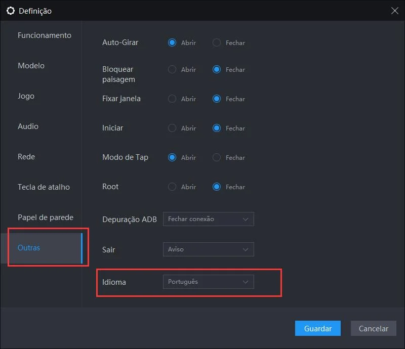 Como mudar os idiomas do LDPlayer ?