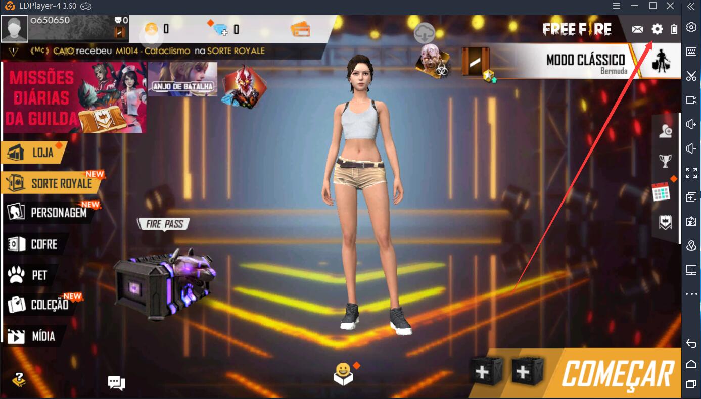 jogando free fire